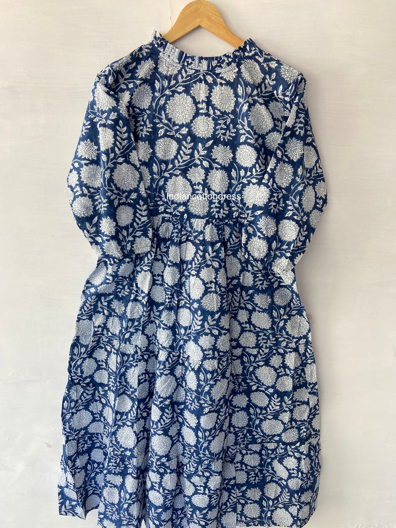 Madaket Dress Blue Tulip Block Print main image 0