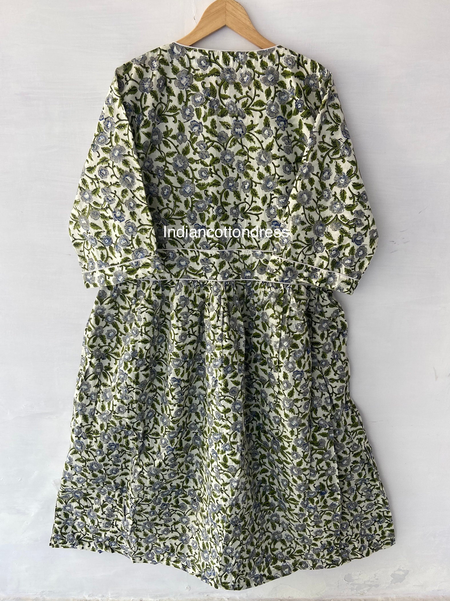 Floral Block Printed Cotton Dresses Handblock Dresses Etsy