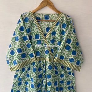 Beautiful Summer Dress,Cotton Dress,Hand Print Dress,Handblock Dress,Cotton Indian dress,Flapper Dress, Sketer Dress,Circle Dress,Summer