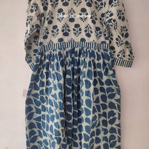 Indigo Breeze Handblock Print Shirt Dress