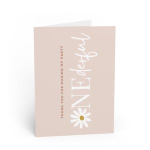 1st birthday thank you card