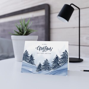 Merry Christmas Snowscape Greeting Card