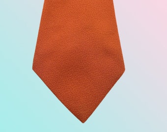 Rembrandt | 1960's | Vintage Necktie | Wide Plain Stofa Orange colour | Polyester | South Australian Made | Rare to find