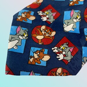 Hanna Barbera Productions | 1990&#39;s | Novelty Geometric Tom&Jerry Necktie | Warner Bros | Deadstock | Australian Made | Collectable Cartoon