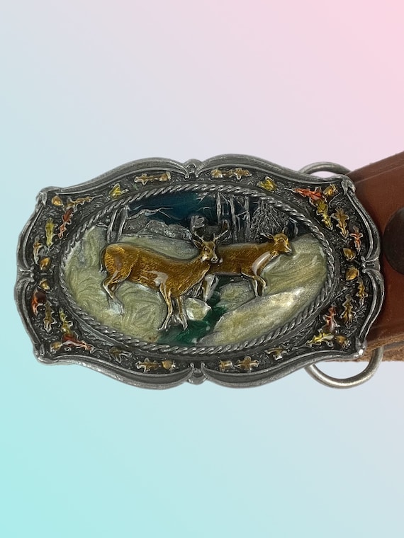 Bergamot Brass Works | 1980's | Genuine Leather | Metal Enamel