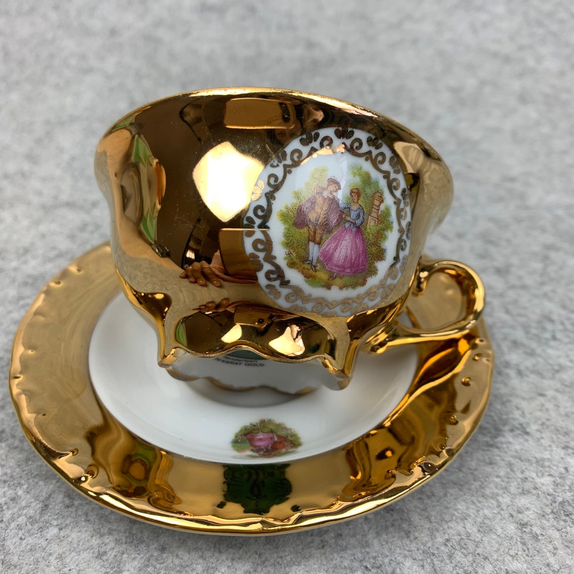 Bavaria Germany Porzellan 24 Karat Gold Wert HK Bavaria Germany Handarbeit 24 Karat Gold Tea set | Etsy