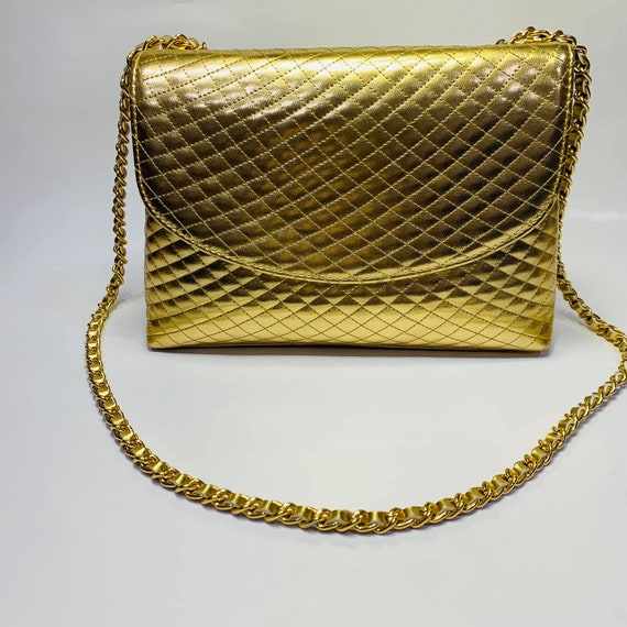 Gold Crest 1980 s Vintage Shoulder Bag Gold Glitter Metallic Gold Perfect for Night Party Bag Rare to Find Etsy