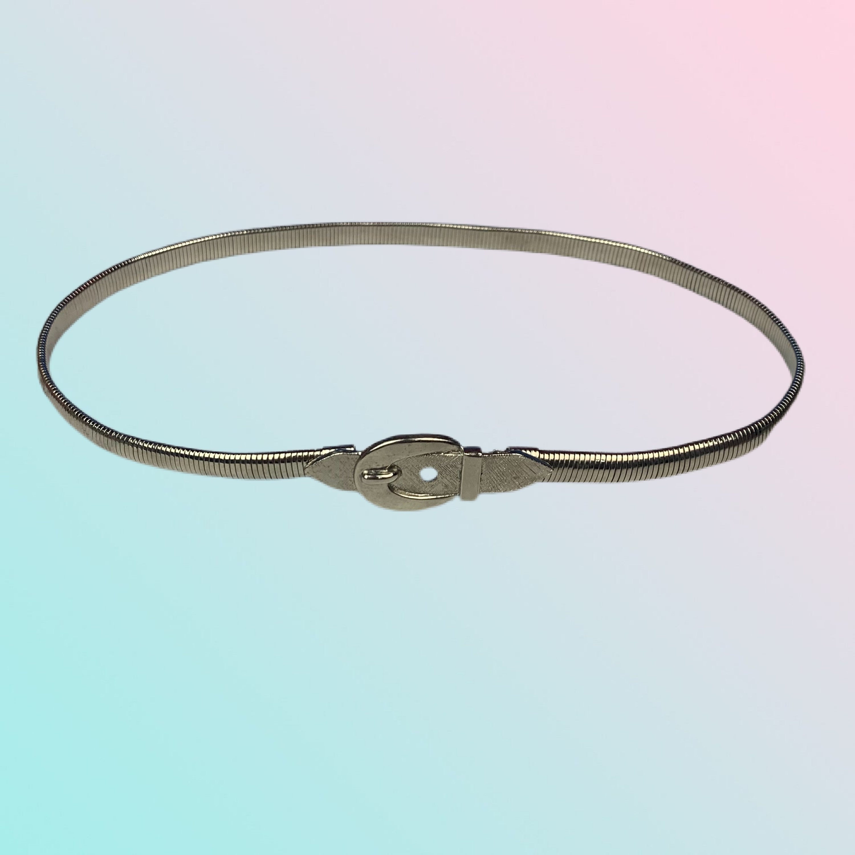 Vintage Stretchy Belt | 1970's | Snake Chain | Silver Tone Vintage Stretchy Belt | 1970's | Snake Chain | Silver Tone