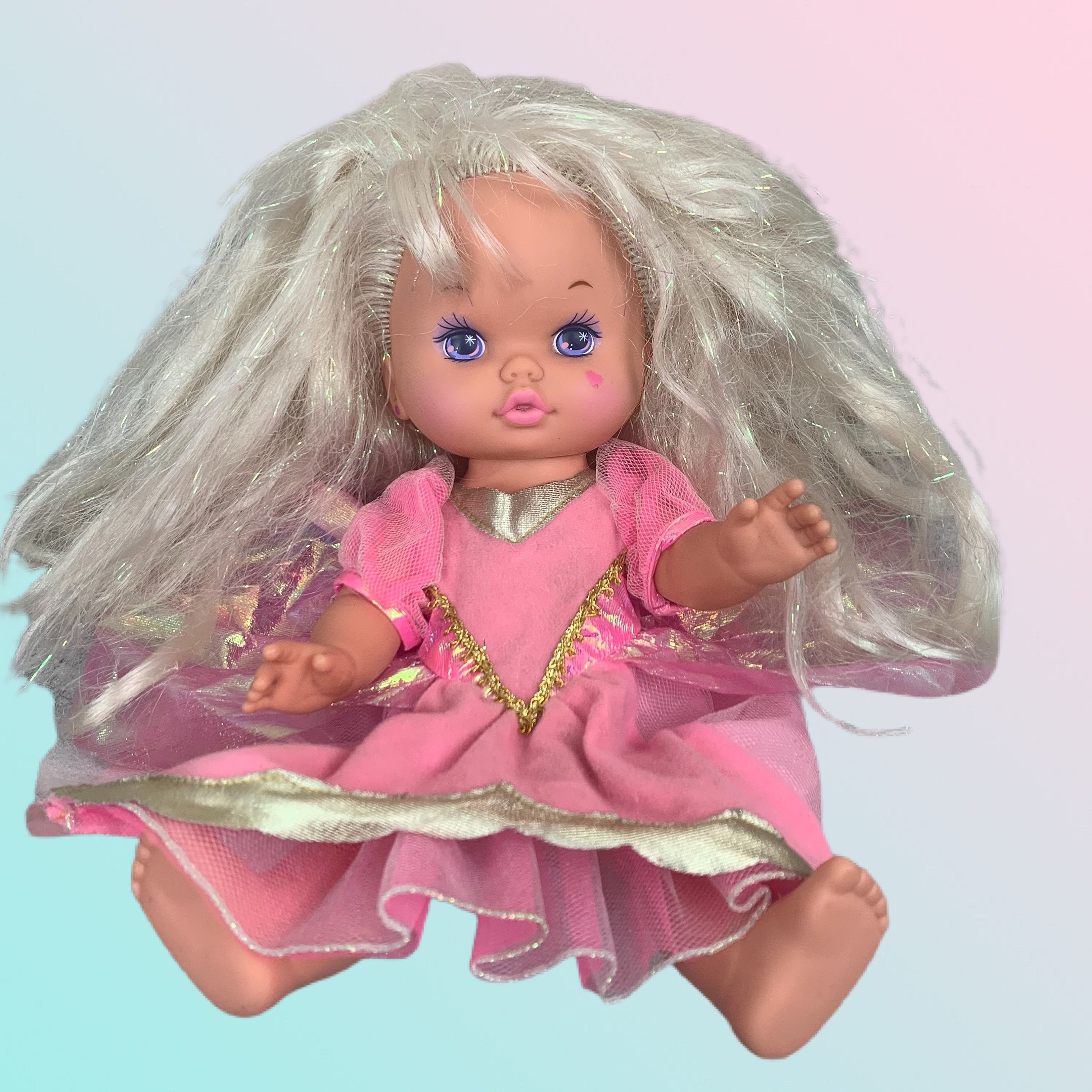 Vintage 1988 Mattel Lil' Little Miss Makeup Doll Girl Cheek Heart