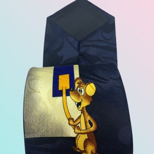 Gold City | Vintage Novelty Necktie | Pinky and The Brain | Collectable Cartoon Tie | Rare to Find