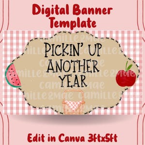 Een nieuw jaar erbij! Verjaardagssjabloon | Bewerken in Canva | Digitale download