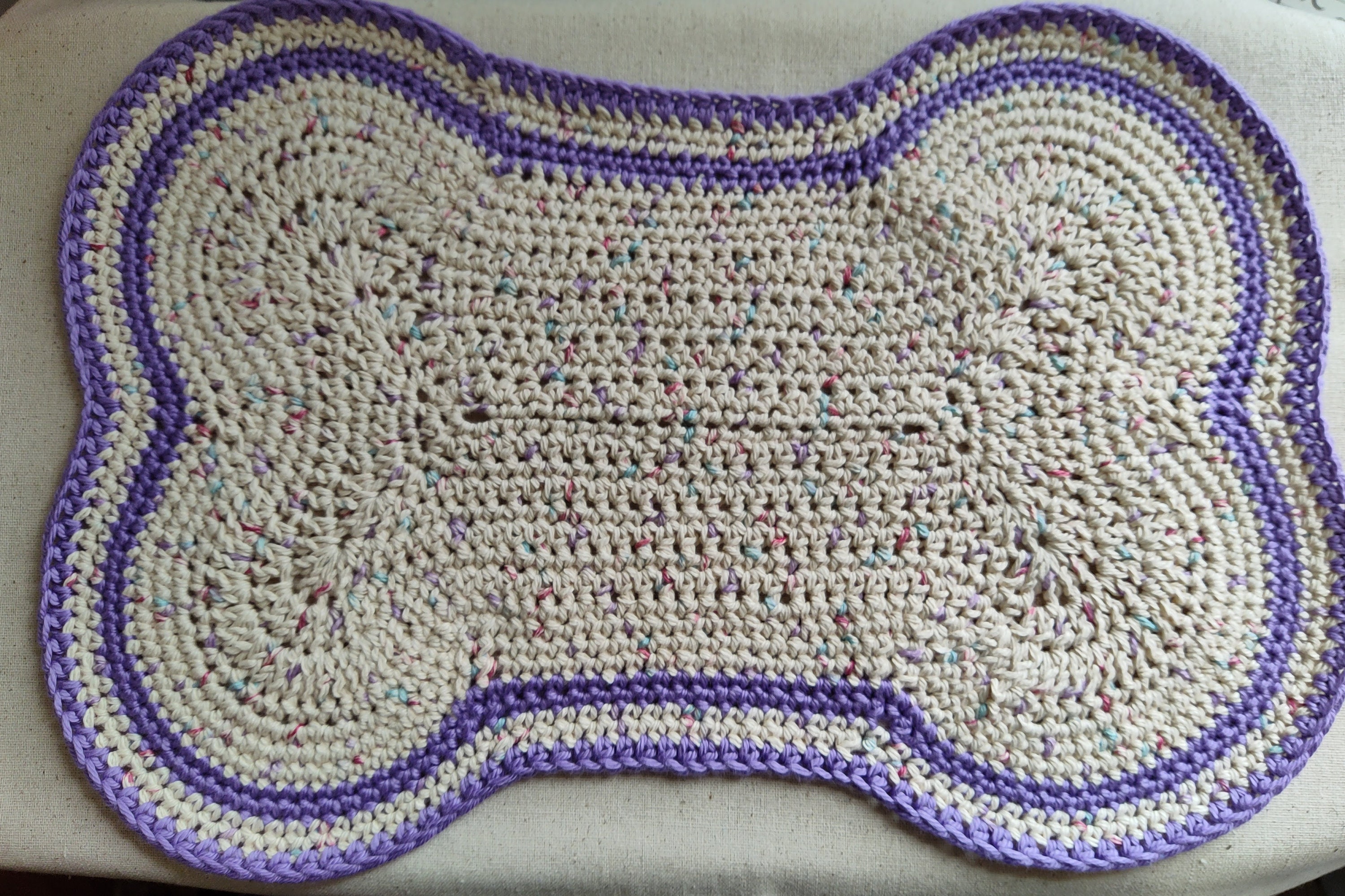 Dog Bone Placemat Crochet Cotton Mat Etsy