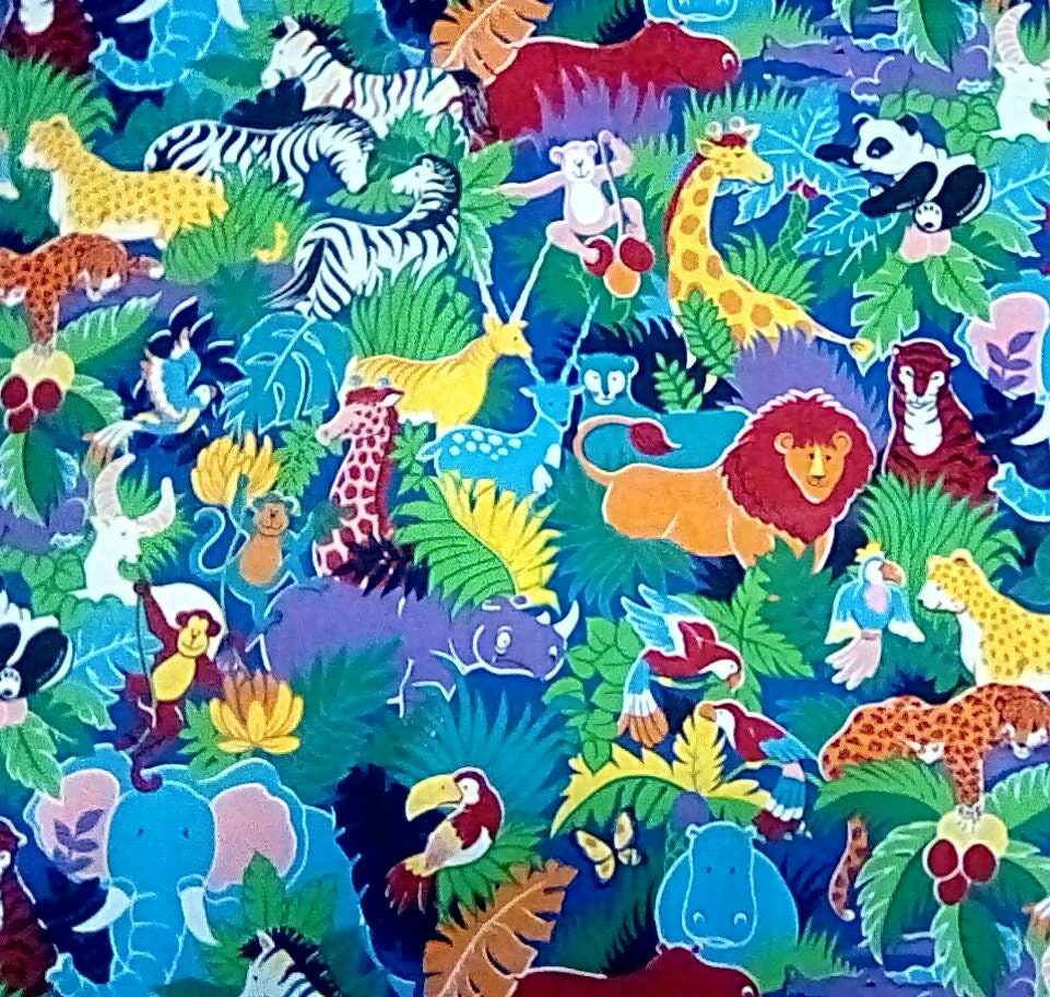 Lots and lots of colorful animals by Cranston Print Works Co.