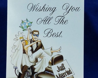 Harley Davidson Wedding Greeting Card - W213