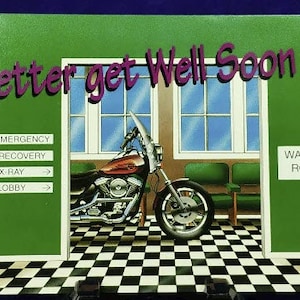 Carte de bon rétablissement Harley Davidson - W43