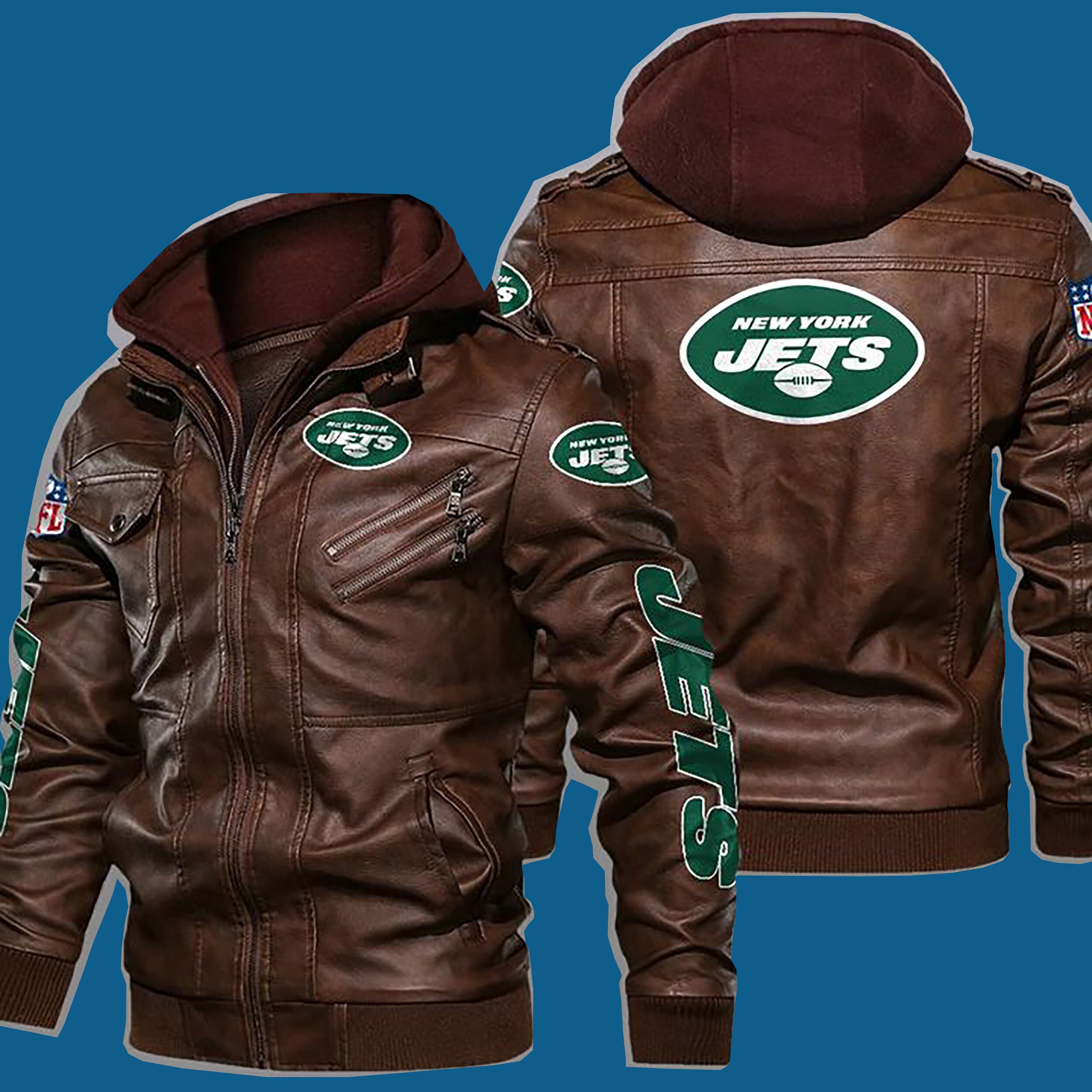 Jets223 NFL New York Jets Team Leather Jacket For BLACK and Etsy