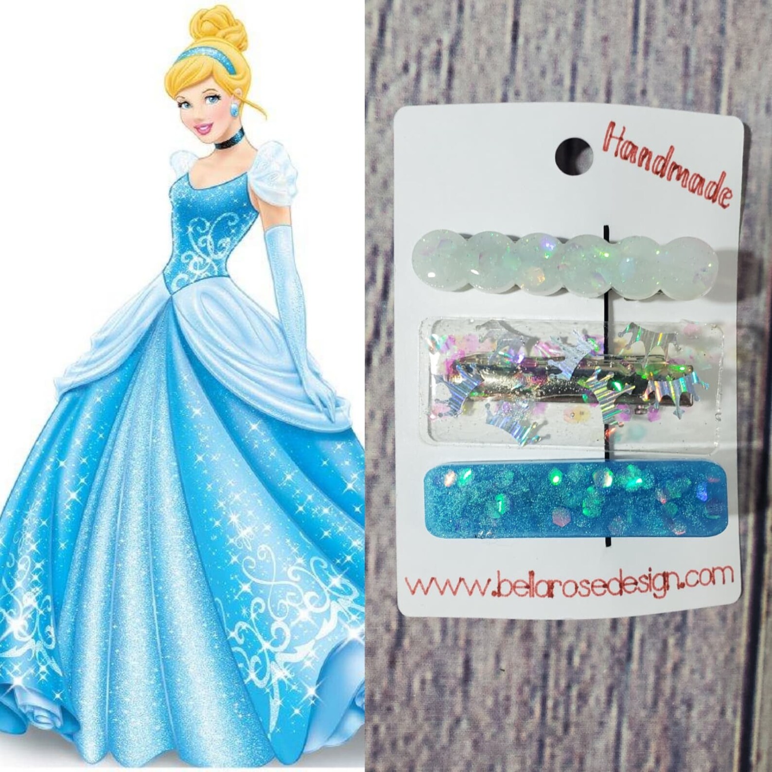 Resin Hair Clips Disney Princess INSPIRED 2inch Hairclips Etsy