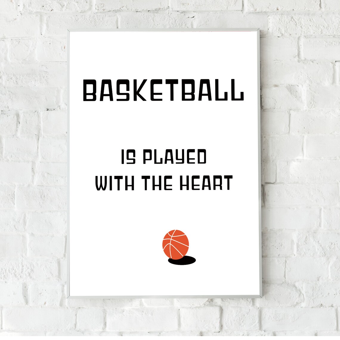 A simple basketball sentence print Digital file Etsy