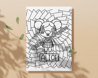 Alicja Kolorowanka-Animal Crossing