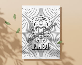 Pietro Kolorowanka-Animal Crossing