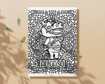 Kolorowanka Alfonso-Animal Crossing
