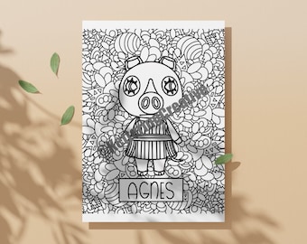 Kolorowanka Agnes-Animal Crossing