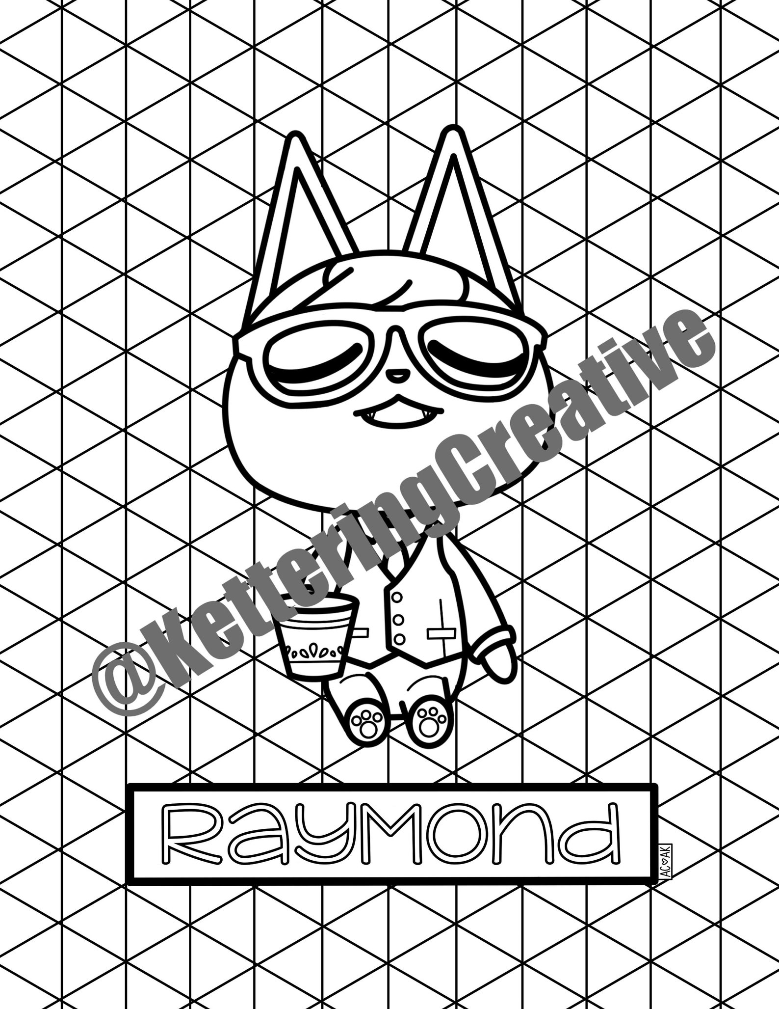Raymond Coloring Page animal Crossing Londonbrolly Etsy raymond-coloring-page-animal-crossing-londonbrolly-etsy