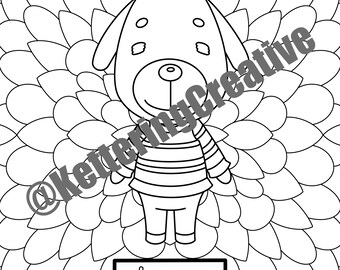 Daisy Coloring Page Etsy
