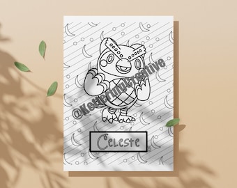 Kolorowanka Celeste-Animal Crossing