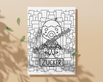 Kolorowanka Zucker-Animal Crossing