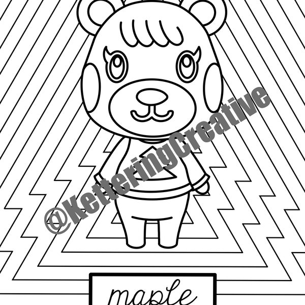 Acnh Coloring Pages Etsy UK