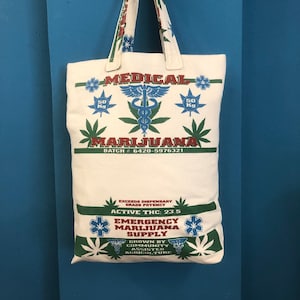 Medical Marijuana Canvas Tote Shopper Bag