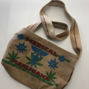 Medical Marijuana Jute Small Shoulder Bag