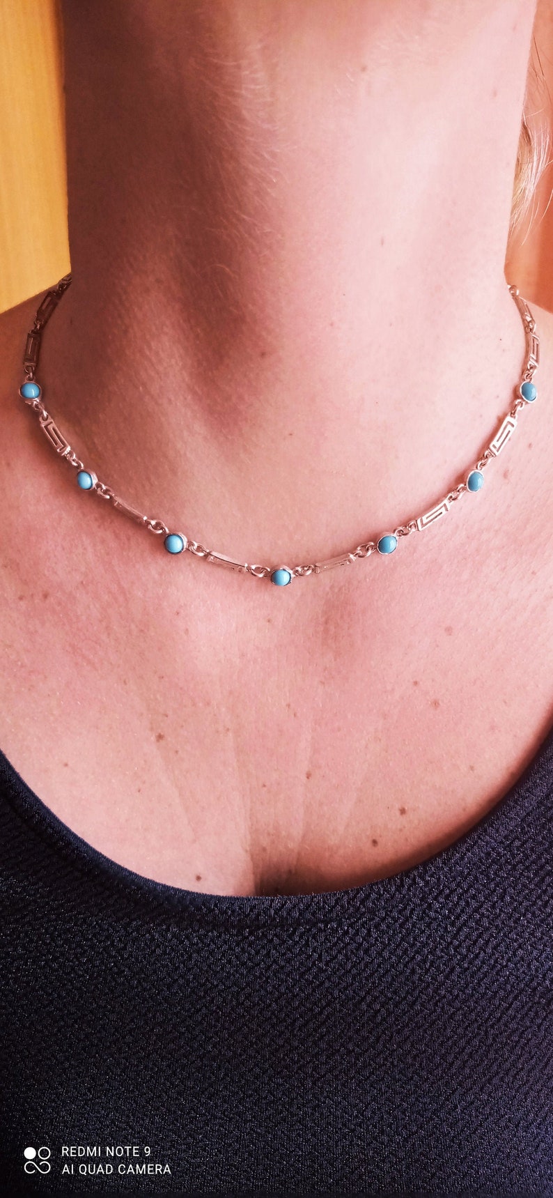 Vintage Greek sterling silver 925 necklace