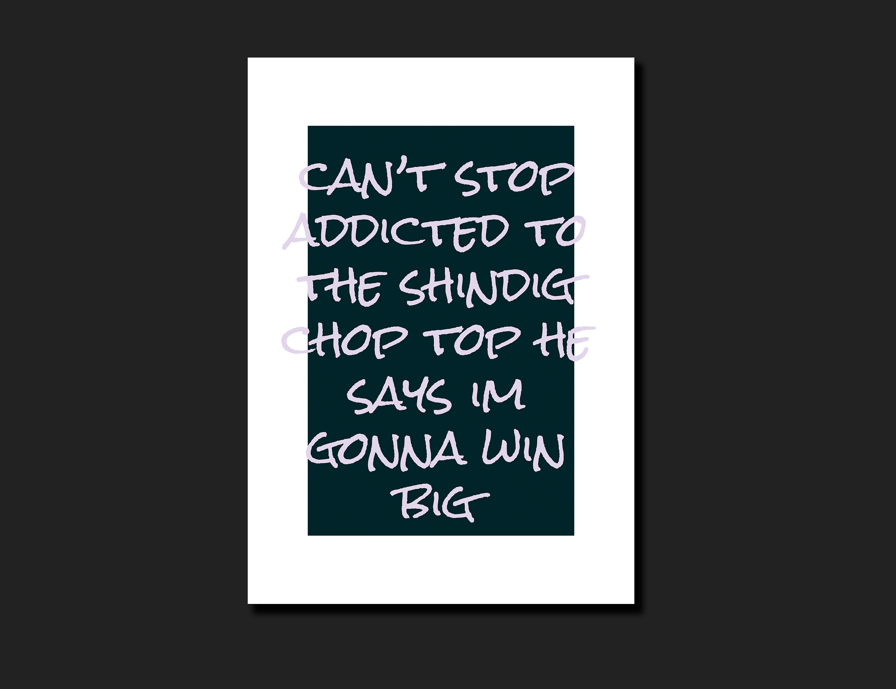 Can't Stop Quote Print // Red Hot Chilli Peppers Lyrics // Etsy UK