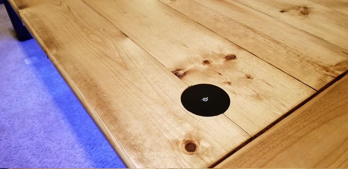 Custom Display Coffee Table With Builtin Wireless Charging Etsy