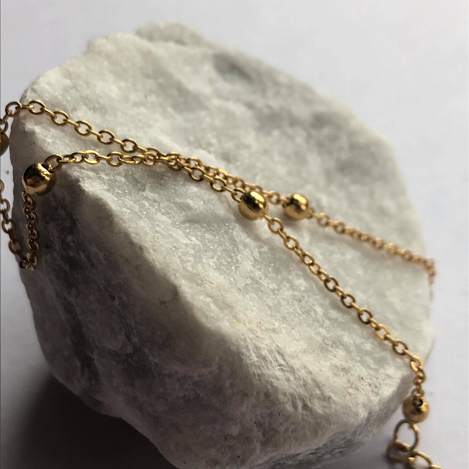 BESTSELLER minimalist gold bracelet chain bracelet beaded Etsy
