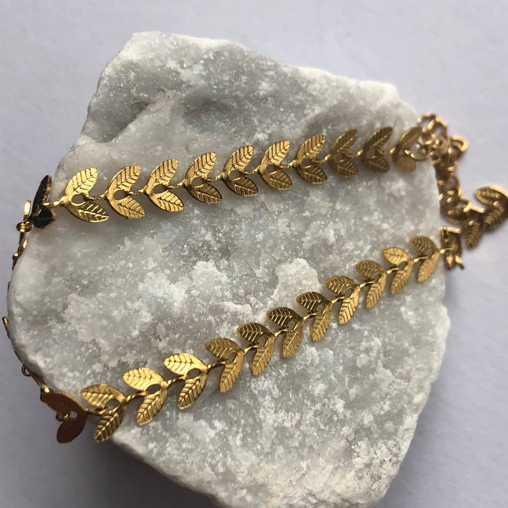 BESTSELLER laurel bracelet gold leaves bracelet leaf Etsy