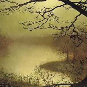 John Atkinson Grimshaw ‘Roundhay Lake’ Greetings Card.