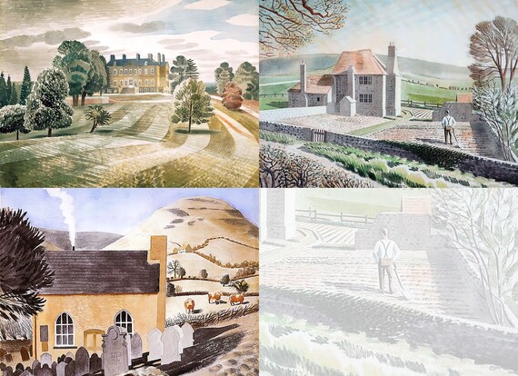The Eric Ravilious Country House Collection | Etsy