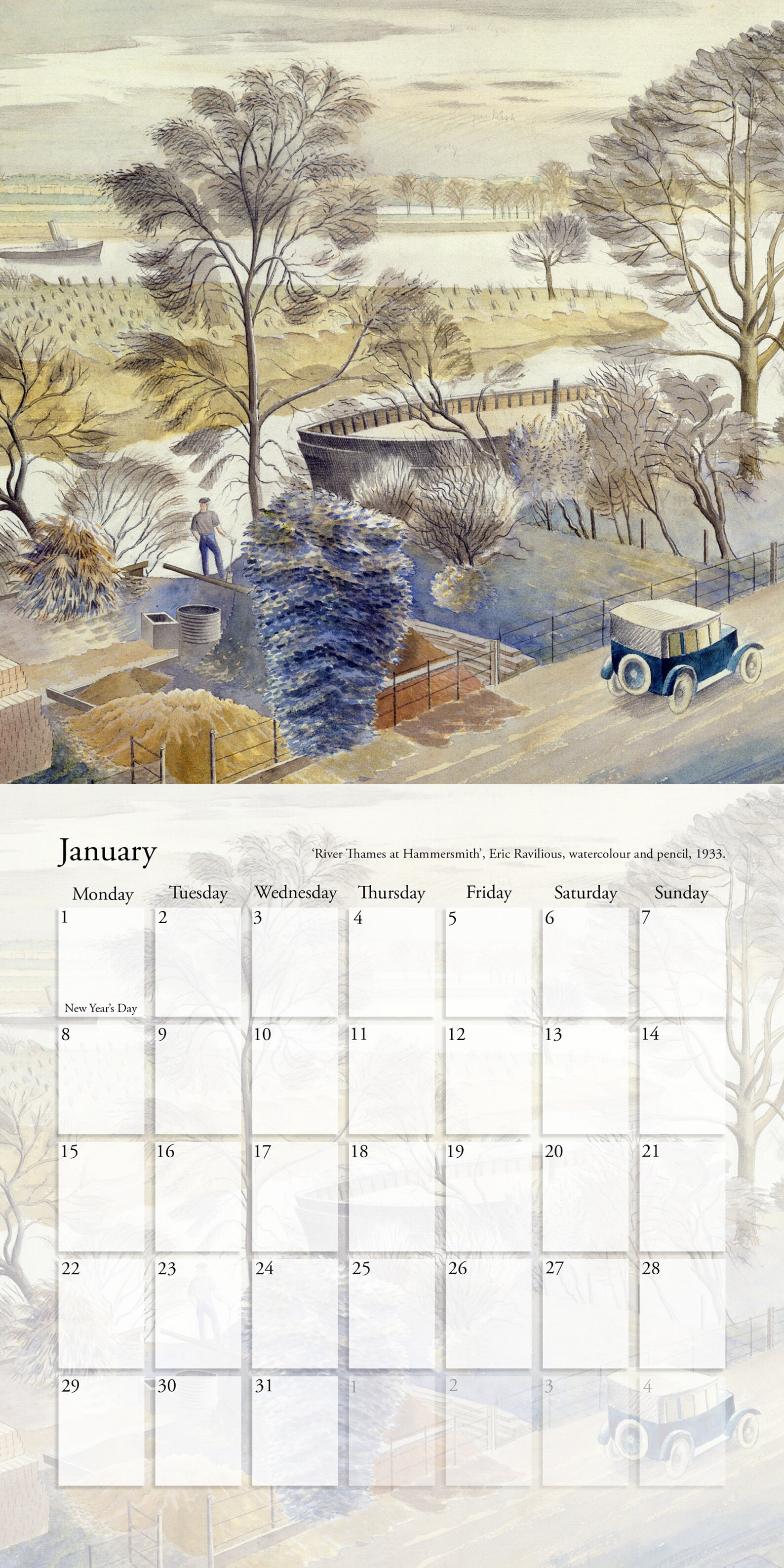 The Eric Ravilious Wall Calendar 2024. Etsy