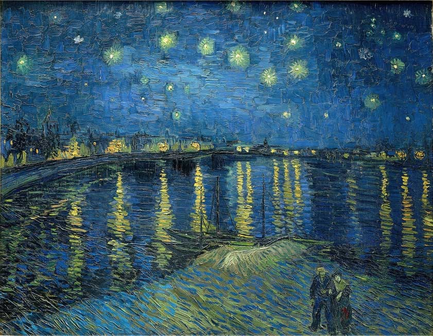 Vincent Van Gogh 'la Nuit étoilée (starry Night)' A4 Print. - Etsy