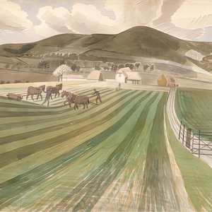 Eric Ravilious ‘Mount Caburn’ Greeting Card