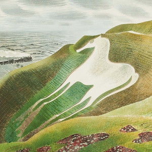 Eric Ravilious Print: ‘Westbury Horse’.