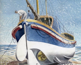 Train Landscape Eric Ravilious Greetings Card - Etsy