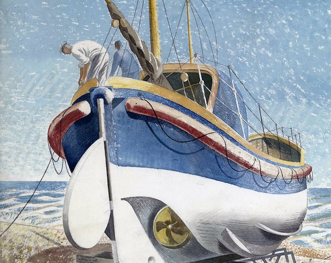 Eric Ravilious ‘the Lifeboat’ Greeting Card - Etsy UK
