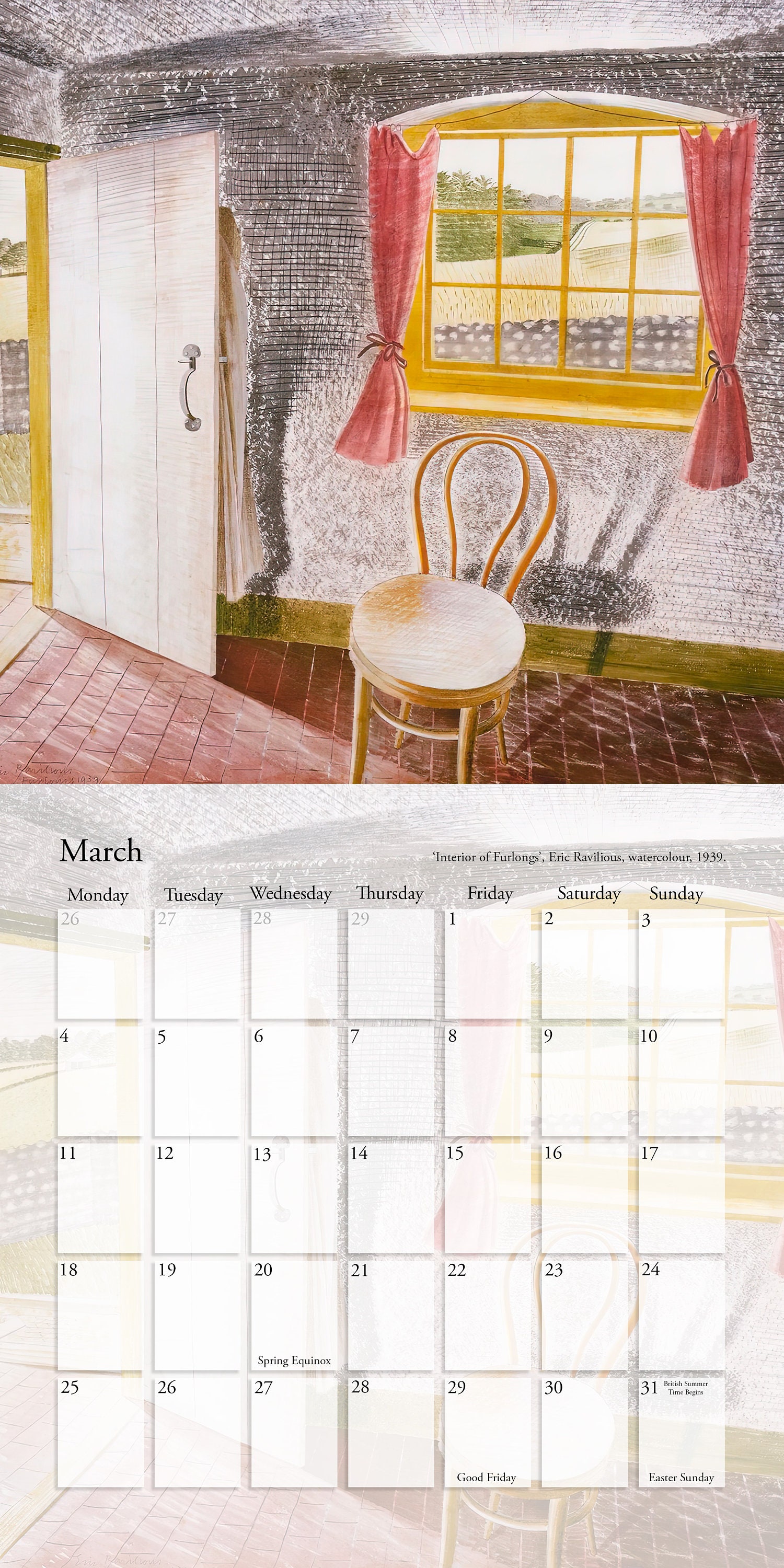 The Eric Ravilious Wall Calendar 2024. Etsy UK