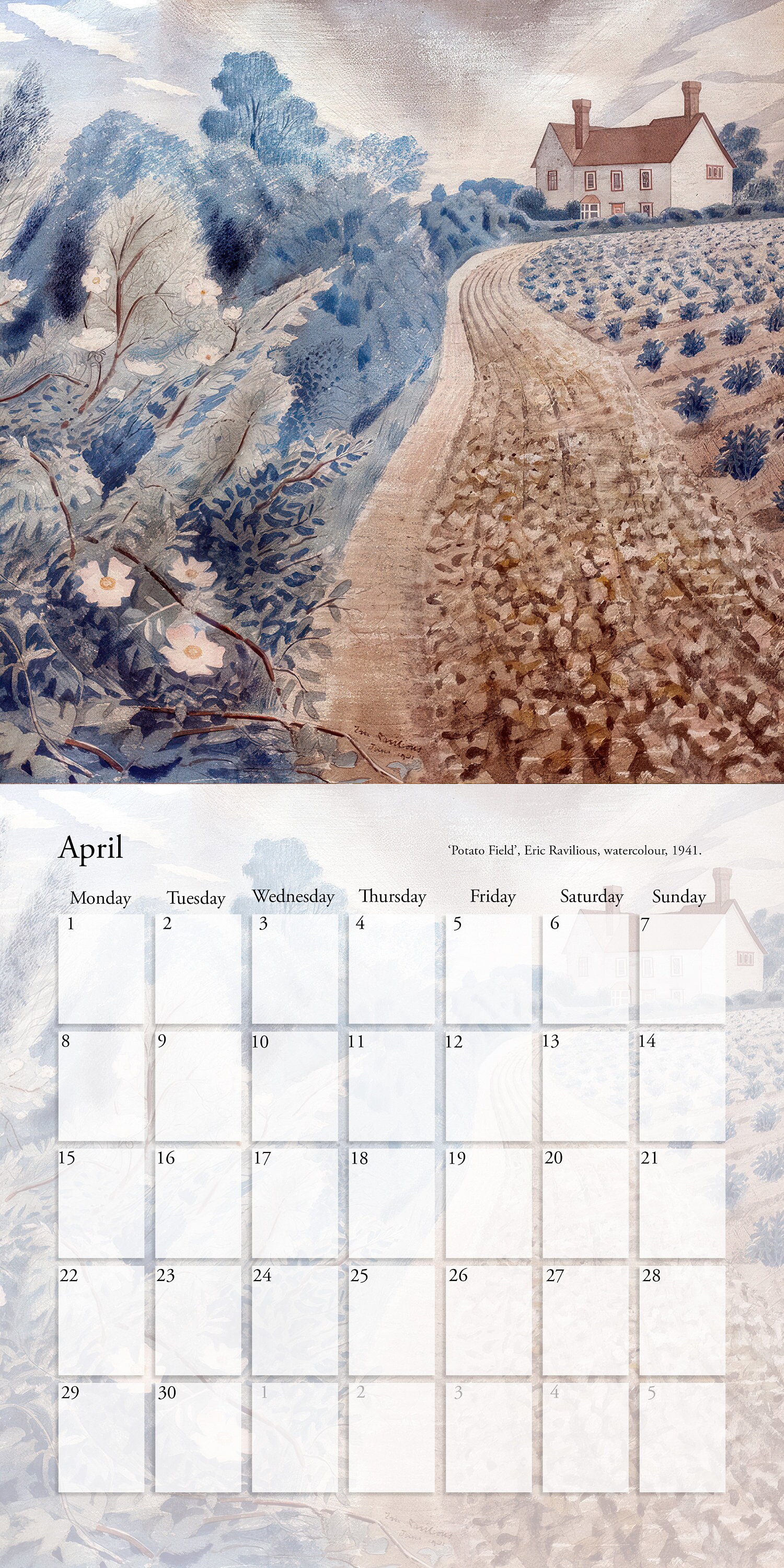 The Eric Ravilious Wall Calendar 2024. Etsy UK