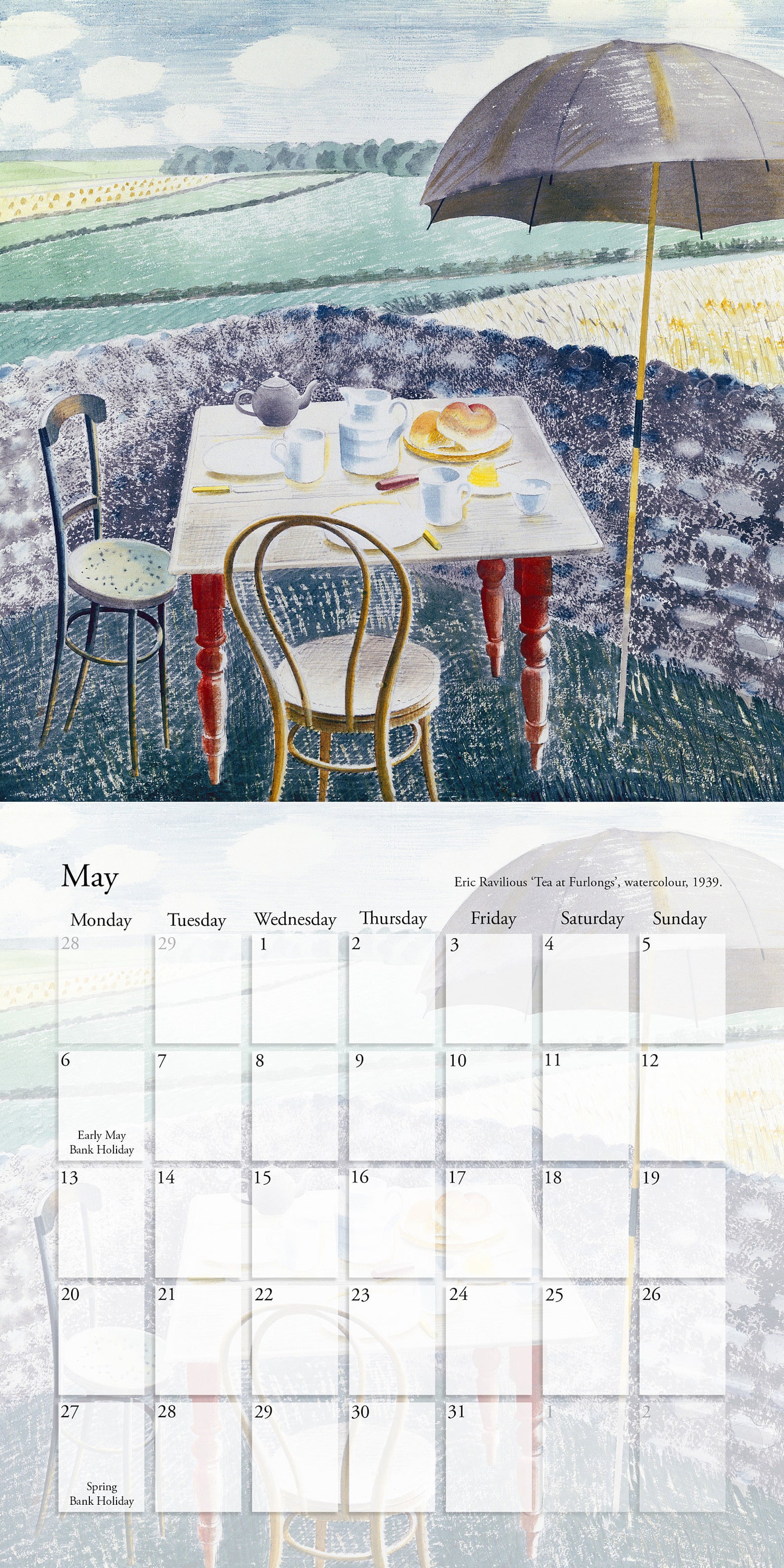 The Eric Ravilious Wall Calendar 2024. Etsy UK