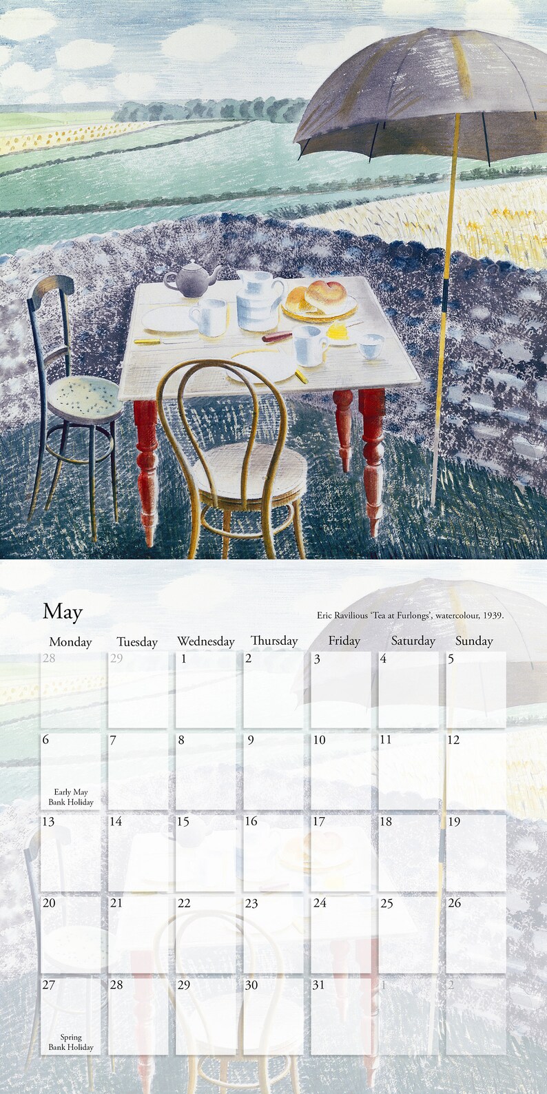The Eric Ravilious Wall Calendar 2024. Etsy UK